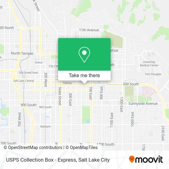 USPS Collection Box - Express map