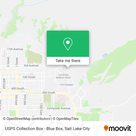 USPS Collection Box - Blue Box map