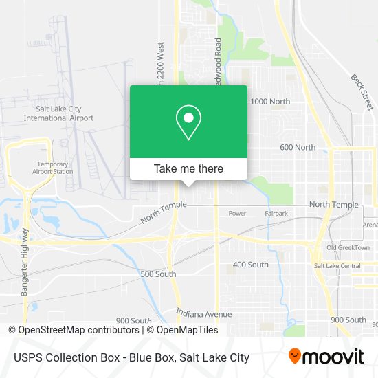 Mapa de USPS Collection Box - Blue Box