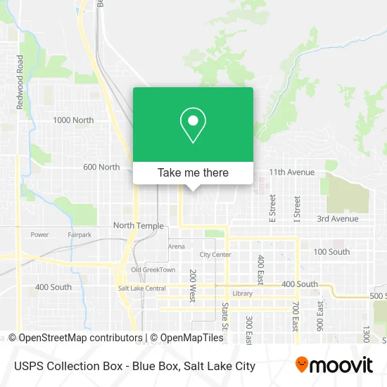 USPS Collection Box - Blue Box map