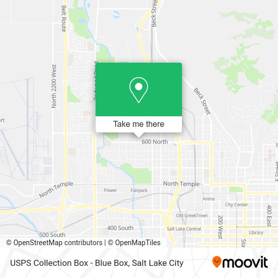 USPS Collection Box - Blue Box map