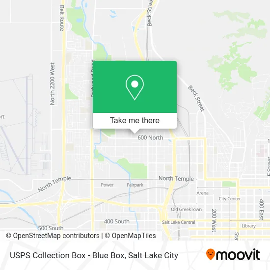 Mapa de USPS Collection Box - Blue Box