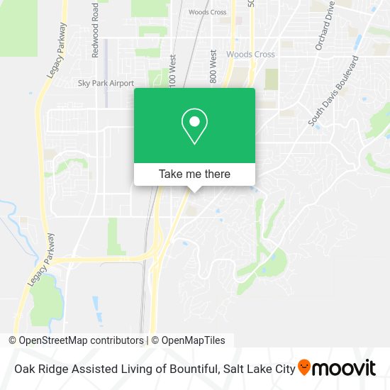 Mapa de Oak Ridge Assisted Living of Bountiful