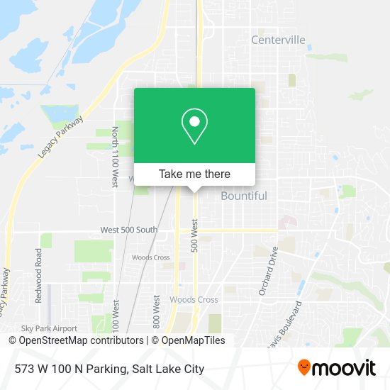Mapa de 573 W 100 N Parking