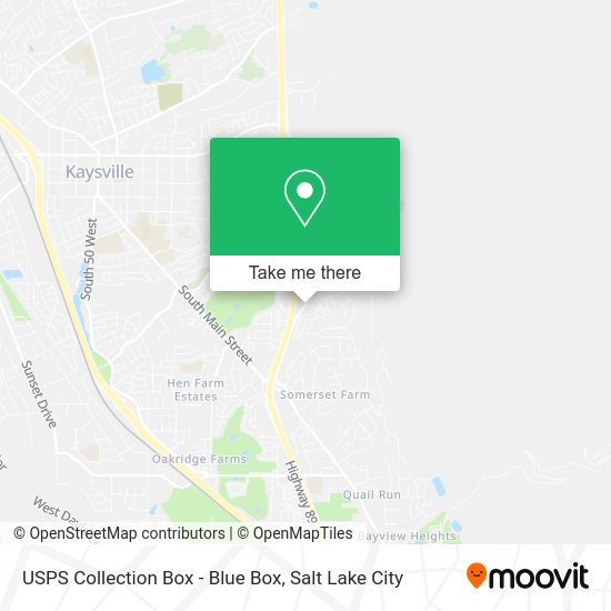 USPS Collection Box - Blue Box map