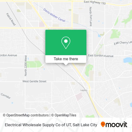 Electrical Wholesale Supply Co of UT map