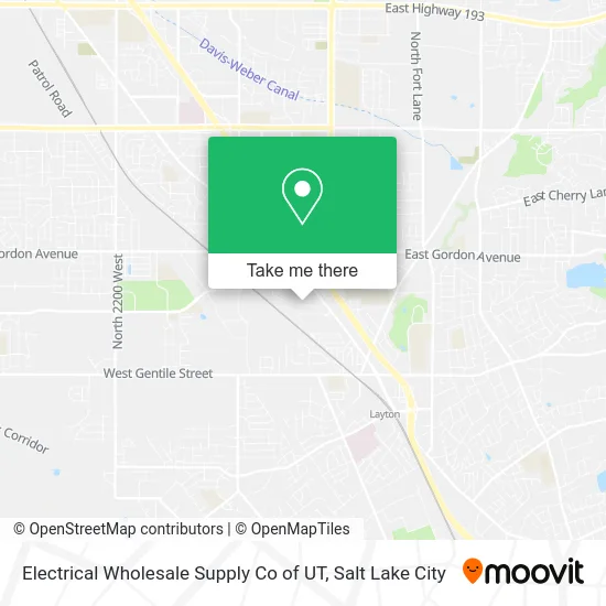 Electrical Wholesale Supply Co of UT map