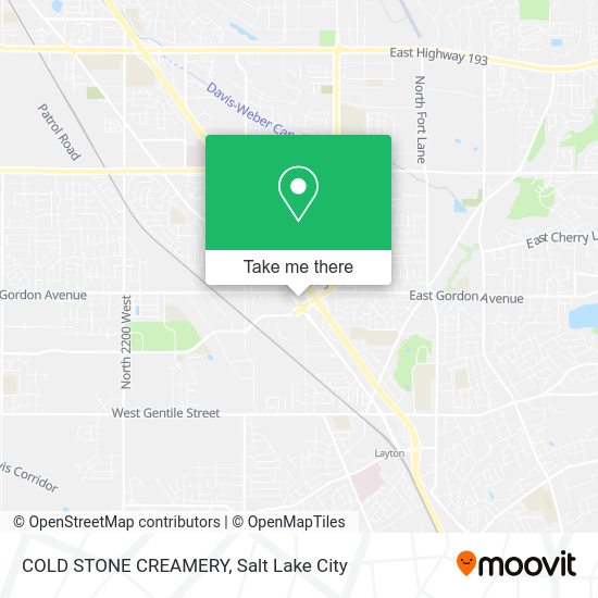 COLD STONE CREAMERY map