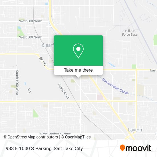933 E 1000 S Parking map