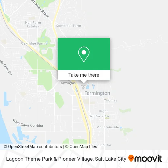 Lagoon Theme Park & Pioneer Village map