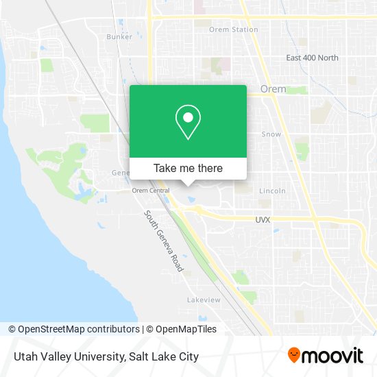 Mapa de Utah Valley University