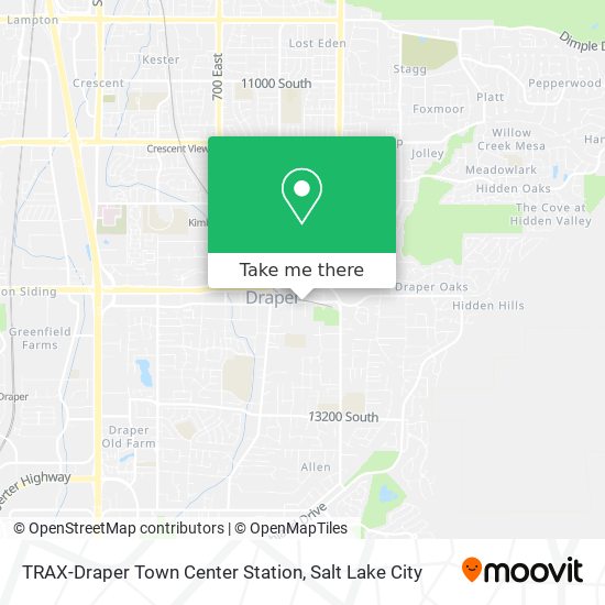 TRAX-Draper Town Center Station map