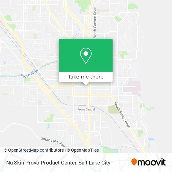 Nu Skin Provo Product Center map