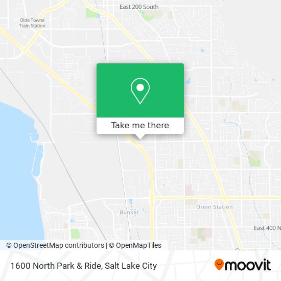 1600 North Park & Ride map