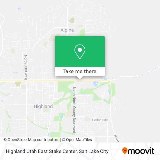 Highland Utah East Stake Center map