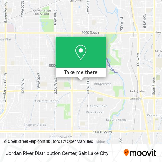 Jordan River Distribution Center map