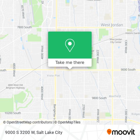 9000 S 3200 W map