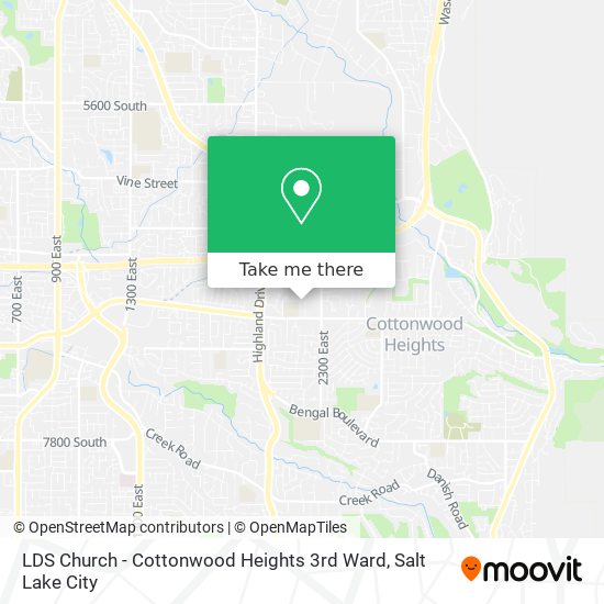 LDS Church - Cottonwood Heights 3rd Ward map