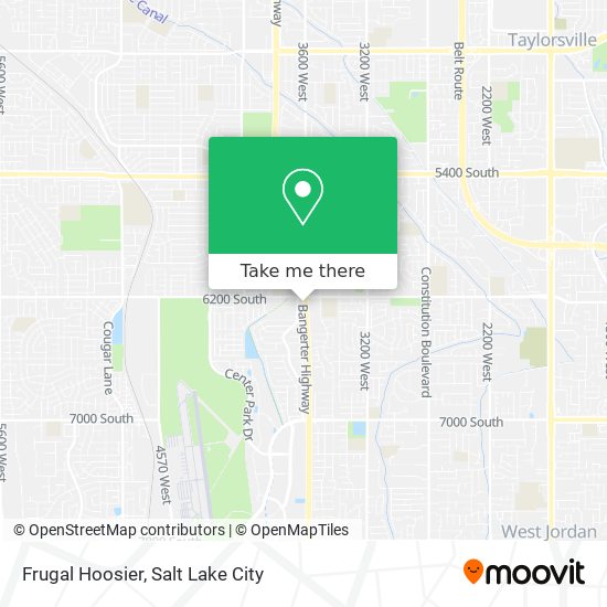 Frugal Hoosier map