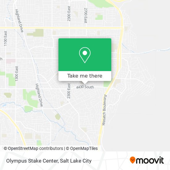 Olympus Stake Center map