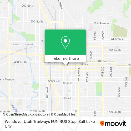 Wendover Utah Trailways FUN BUS Stop map