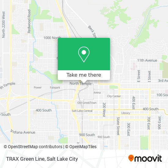 TRAX Green Line map