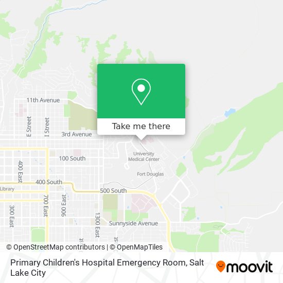 Primary Children's Hospital Emergency Room map