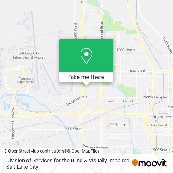 Division of Services for the Blind & Visually Impaired map