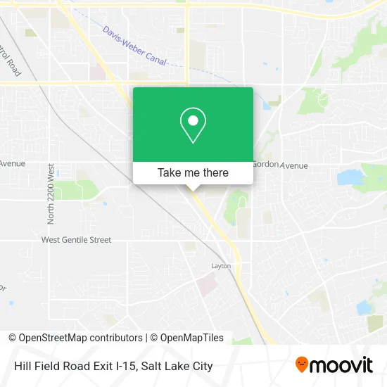 Hill Field Road Exit I-15 map