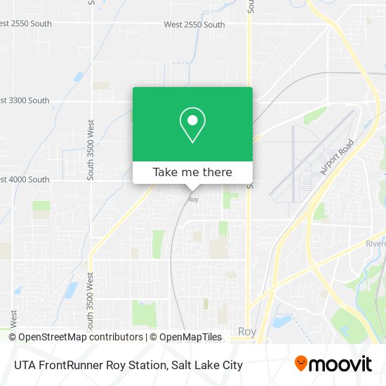 UTA FrontRunner Roy Station map