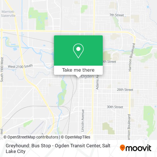 Greyhound: Bus Stop - Ogden Transit Center map