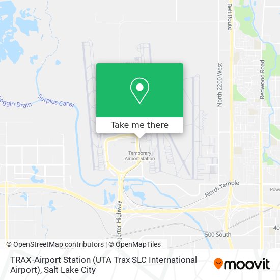 TRAX-Airport Station (UTA Trax SLC International Airport) map