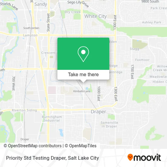 Priority Std Testing Draper map