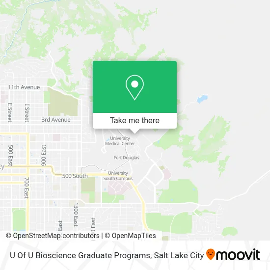 U Of U Bioscience Graduate Programs map