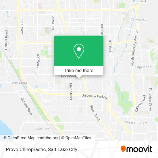 Provo Chiropractic map