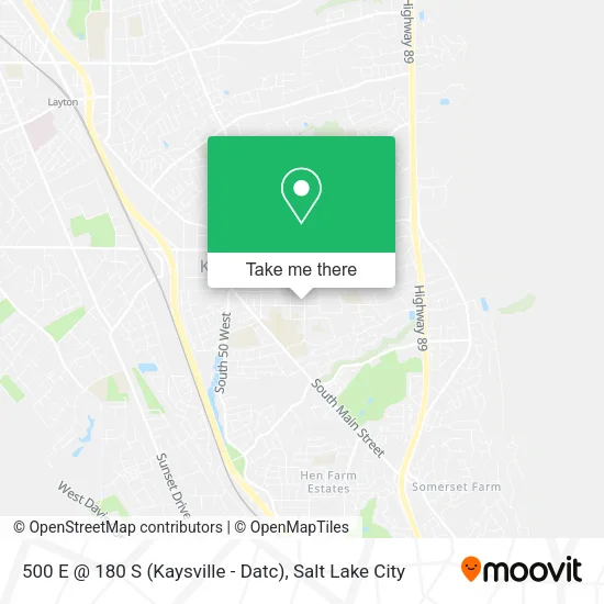 500 E @ 180 S (Kaysville - Datc) map