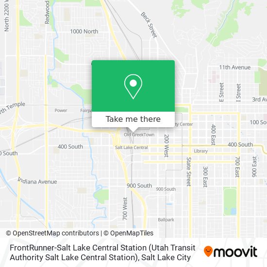Mapa de FrontRunner-Salt Lake Central Station (Utah Transit Authority Salt Lake Central Station)