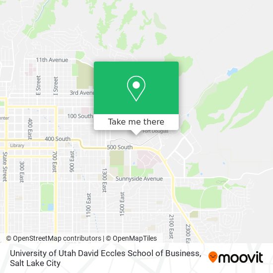 Mapa de University of Utah David Eccles School of Business