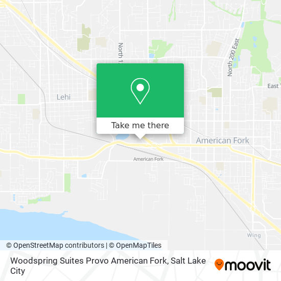 Woodspring Suites Provo American Fork map