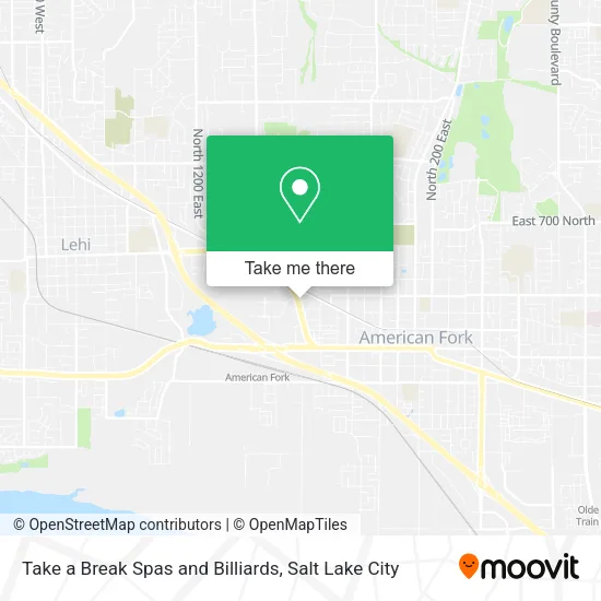Take a Break Spas and Billiards map