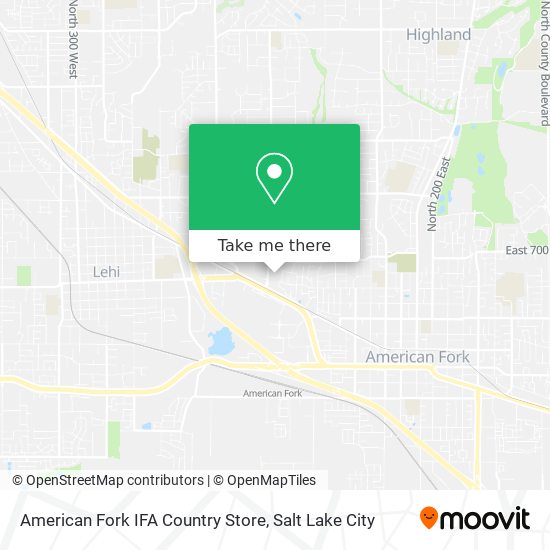 Mapa de American Fork IFA Country Store