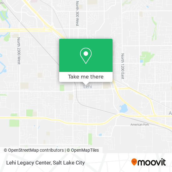 Lehi Legacy Center map