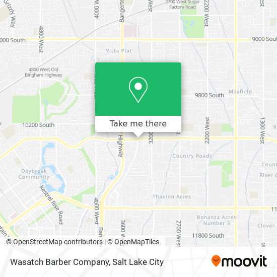 Wasatch Barber Company map