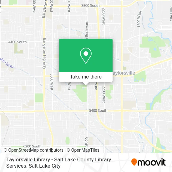 Taylorsville Library - Salt Lake County Library Services map