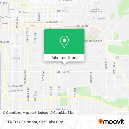 UTA Trax Fairmont map