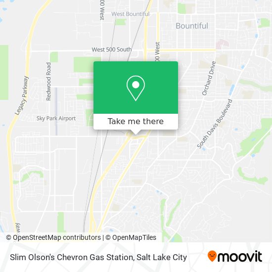 Slim Olson's Chevron Gas Station map