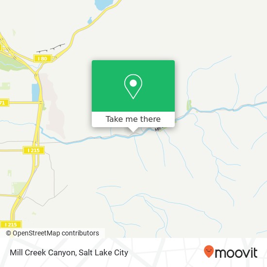 Mapa de Mill Creek Canyon