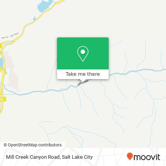 Mapa de Mill Creek Canyon Road