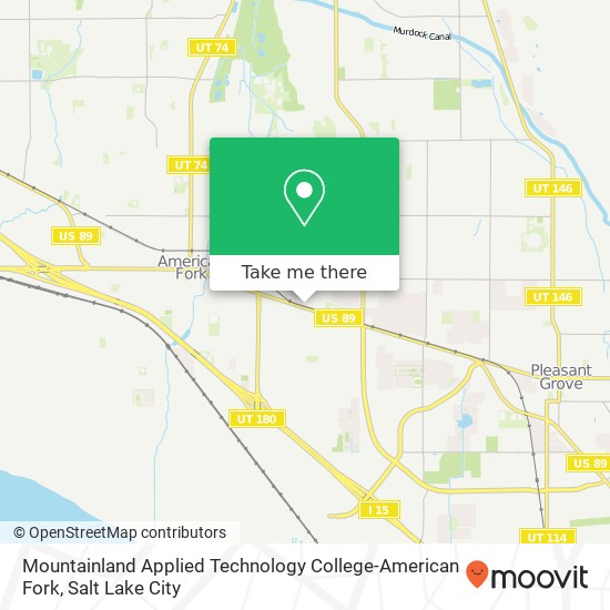 Mapa de Mountainland Applied Technology College-American Fork