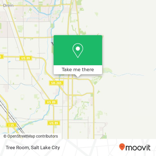 Mapa de Tree Room, N 300 E Provo, UT 84604